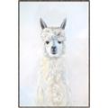 Picture of White Llama _GroupedProduct_Rectangle_Portrait_Canvas_Framed_
