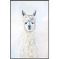 Picture of White Llama _GroupedProduct_Rectangle_Portrait_Canvas_Framed_