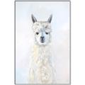 Picture of White Llama _GroupedProduct_Rectangle_Portrait_Canvas_Framed_