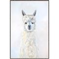 Picture of White Llama _GroupedProduct_Rectangle_Portrait_Canvas_Framed_