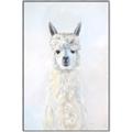 Picture of White Llama _GroupedProduct_Rectangle_Portrait_Canvas_Framed_