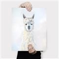 Picture of White Llama _GroupedProduct_Rectangle_Portrait_Canvas_