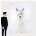 Picture of White Llama _GroupedProduct_Rectangle_Portrait_Canvas_