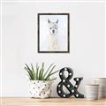Picture of White Llama _GroupedProduct_Rectangle_Portrait_Canvas_Framed_