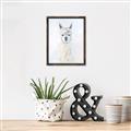 Picture of White Llama _GroupedProduct_Rectangle_Portrait_Canvas_Framed_