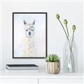 Picture of White Llama _GroupedProduct_Rectangle_Portrait_Canvas_Framed_