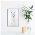 Picture of White Llama _GroupedProduct_Rectangle_Portrait_Canvas_Framed_