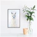 Picture of White Llama _GroupedProduct_Rectangle_Portrait_Canvas_Framed_