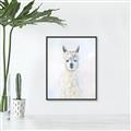 Picture of White Llama _GroupedProduct_Rectangle_Portrait_Canvas_Framed_