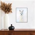 Picture of White Llama _GroupedProduct_Rectangle_Portrait_Canvas_Framed_