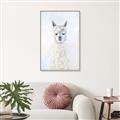 Picture of White Llama _GroupedProduct_Rectangle_Portrait_Canvas_Framed_