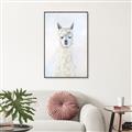 Picture of White Llama _GroupedProduct_Rectangle_Portrait_Canvas_Framed_