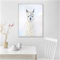 Picture of White Llama _GroupedProduct_Rectangle_Portrait_Canvas_Framed_