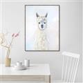 Picture of White Llama _GroupedProduct_Rectangle_Portrait_Canvas_Framed_