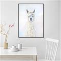Picture of White Llama _GroupedProduct_Rectangle_Portrait_Canvas_Framed_