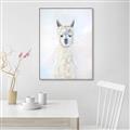 Picture of White Llama _GroupedProduct_Rectangle_Portrait_Canvas_Framed_