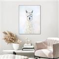 Picture of White Llama _GroupedProduct_Rectangle_Portrait_Canvas_Framed_