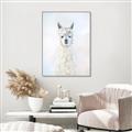 Picture of White Llama _GroupedProduct_Rectangle_Portrait_Canvas_Framed_