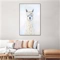 Picture of White Llama _GroupedProduct_Rectangle_Portrait_Canvas_Framed_
