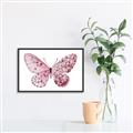 Picture of Pink Butterfly _GroupedProduct_Rectangle_Landscape_Canvas_Framed_