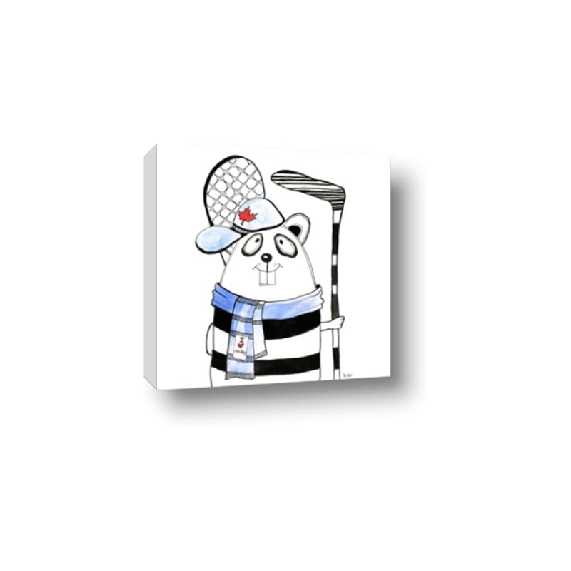 Picture of Hockey Beaver _GroupedProduct_Square_Mini_ _GroupedProduct_Square_Canvas_