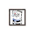 Picture of Hockey Beaver _GroupedProduct_Square_Mini_ _GroupedProduct_Square_Canvas_Framed_