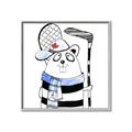 Picture of Hockey Beaver _GroupedProduct_Square_Mini_ _GroupedProduct_Square_Canvas_Framed_