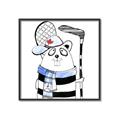 Picture of Hockey Beaver _GroupedProduct_Square_Mini_ _GroupedProduct_Square_Canvas_Framed_