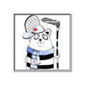 Picture of Hockey Beaver _GroupedProduct_Square_Mini_ _GroupedProduct_Square_Canvas_Framed_