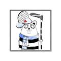 Picture of Hockey Beaver _GroupedProduct_Square_Mini_ _GroupedProduct_Square_Canvas_Framed_