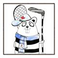 Picture of Hockey Beaver _GroupedProduct_Square_Mini_ _GroupedProduct_Square_Canvas_Framed_