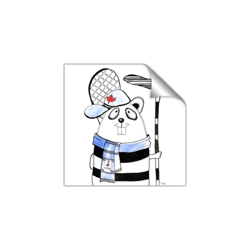 Picture of Hockey Beaver _GroupedProduct_Square_Mini_ _GroupedProduct_Square_Unframed_Print_Only_