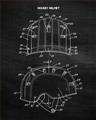 Picture of Hockey Helmet II Blueprint  _GroupedProduct_Rectangle_Portrait_Mini_ _GroupedProduct_Rectangle_Portrait_Unframed_Print_Only_
