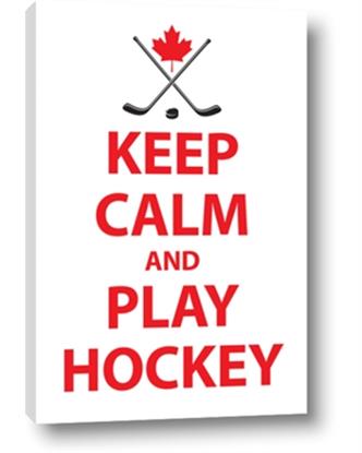 Picture of Keep Calm Play Hockey White 