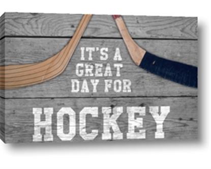 Picture of Great Day for Hockey on Wood