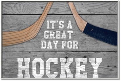 Picture of Great Day for Hockey on Wood