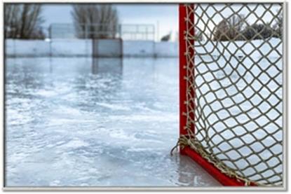 Picture of Red and White Hockey Goal