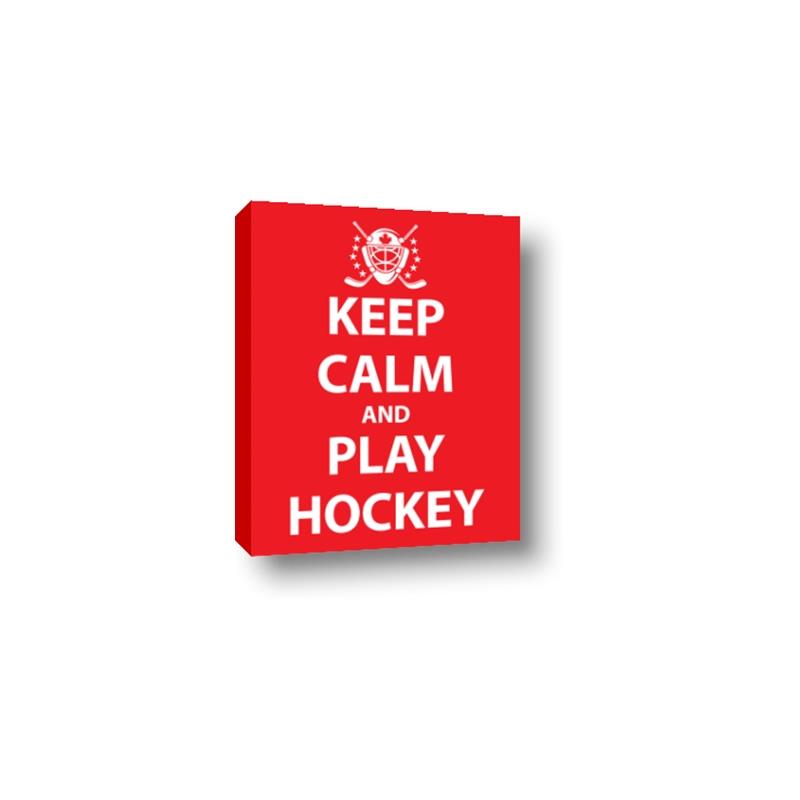 Picture of Keep Calm Play Hockey Red _GroupedProduct_Rectangle_Portrait_Mini_ _GroupedProduct_Rectangle_Portrait_Canvas_