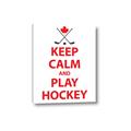 Picture of Keep Calm Play Hockey White  _GroupedProduct_Rectangle_Portrait_Mini_ _GroupedProduct_Rectangle_Portrait_Canvas_
