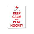 Picture of Keep Calm Play Hockey White  _GroupedProduct_Rectangle_Portrait_Mini_ _GroupedProduct_Rectangle_Portrait_Canvas_