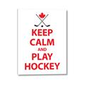 Picture of Keep Calm Play Hockey White  _GroupedProduct_Rectangle_Portrait_Mini_ _GroupedProduct_Rectangle_Portrait_Canvas_
