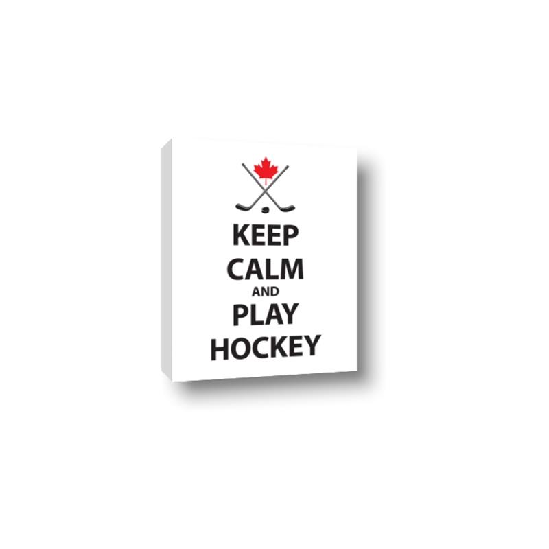 Picture of Keep Calm Play Hockey Black  _GroupedProduct_Rectangle_Portrait_Mini_ _GroupedProduct_Rectangle_Portrait_Canvas_