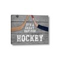 Picture of Great Day for Hockey on Wood _GroupedProduct_Rectangle_Landscape_Mini_ _GroupedProduct_Rectangle_Landscape_Canvas_