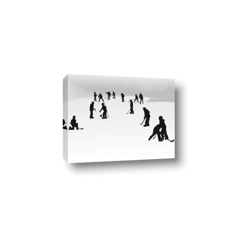 Picture of Kids Playing Hockey Outdoors _GroupedProduct_Rectangle_Landscape_Mini_ _GroupedProduct_Rectangle_Landscape_Canvas_