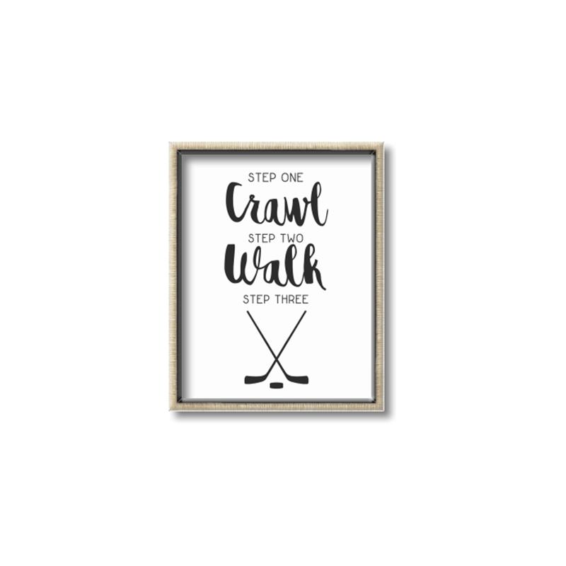 Picture of Crawl, Walk, Hockey _GroupedProduct_Rectangle_Portrait_Mini_ _GroupedProduct_Rectangle_Portrait_Canvas_Framed_