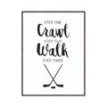 Picture of Crawl, Walk, Hockey _GroupedProduct_Rectangle_Portrait_Mini_ _GroupedProduct_Rectangle_Portrait_Canvas_Framed_