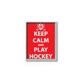 Picture of Keep Calm Play Hockey Red _GroupedProduct_Rectangle_Portrait_Mini_ _GroupedProduct_Rectangle_Portrait_Canvas_Framed_
