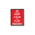 Picture of Keep Calm Play Hockey Red _GroupedProduct_Rectangle_Portrait_Mini_ _GroupedProduct_Rectangle_Portrait_Canvas_Framed_