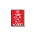 Picture of Keep Calm Play Hockey Red _GroupedProduct_Rectangle_Portrait_Mini_ _GroupedProduct_Rectangle_Portrait_Canvas_Framed_
