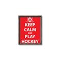 Picture of Keep Calm Play Hockey Red _GroupedProduct_Rectangle_Portrait_Mini_ _GroupedProduct_Rectangle_Portrait_Canvas_Framed_